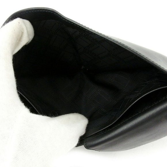 AUTH Dunhill Two Folded Wallet Logo Plate Leather - Picture 4 of 8